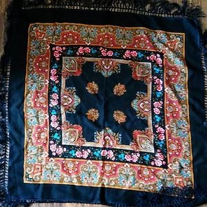 Silky patterned scarf